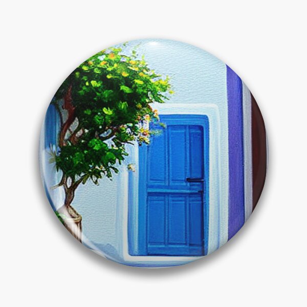 Item preview, Santorini Street 5 - Throw Pillows and Prints.  designed and sold by ScatterHub.