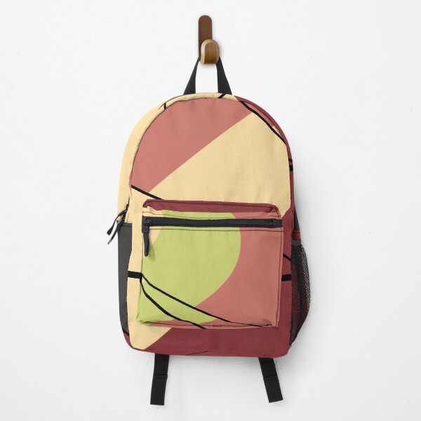 Item preview, Burgundy Brown yellow geometric stripes cutting  designed and sold by TipTopTapo.