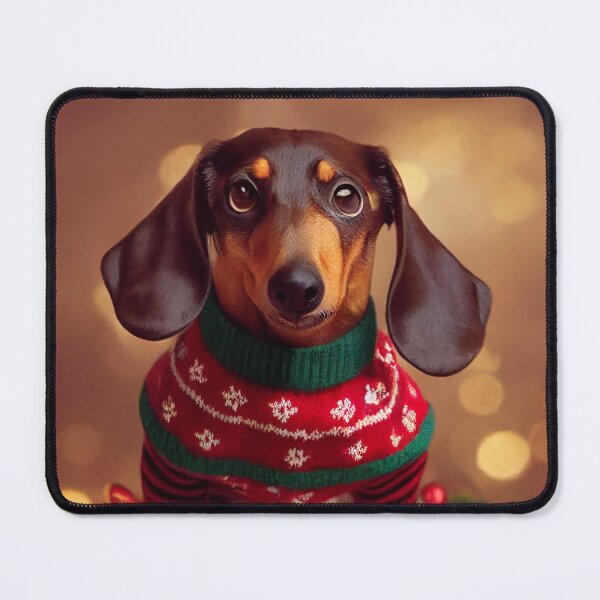 Item preview, Christmas Dachshund designed and sold by lucid-daydreams.