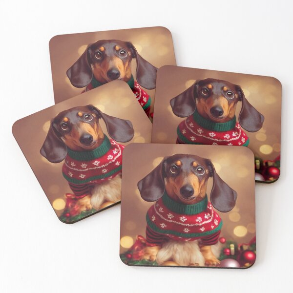 Item preview, Christmas Dachshund designed and sold by lucid-daydreams.
