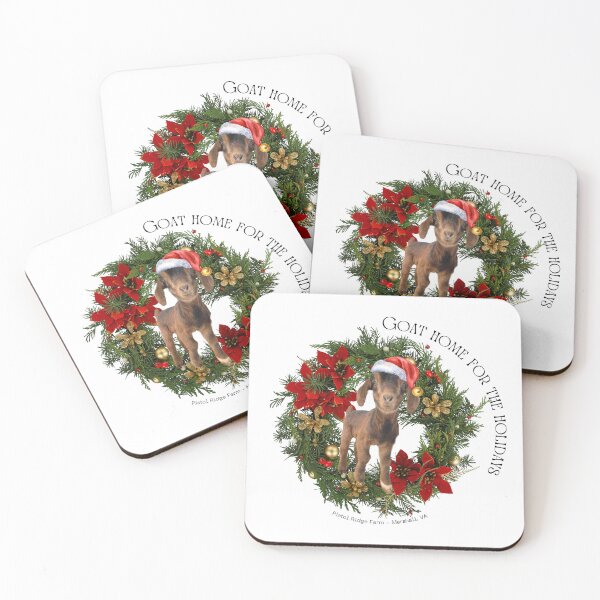 Item preview, Goat Home For The Holiday | Holiday Goats | Christmas Goats | Cute Goats | Funny Goats designed and sold by PistolRidgeFarm.
