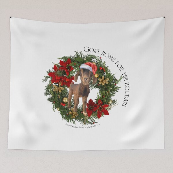 Item preview, Goat Home For The Holiday | Holiday Goats | Christmas Goats | Cute Goats | Funny Goats designed and sold by PistolRidgeFarm.