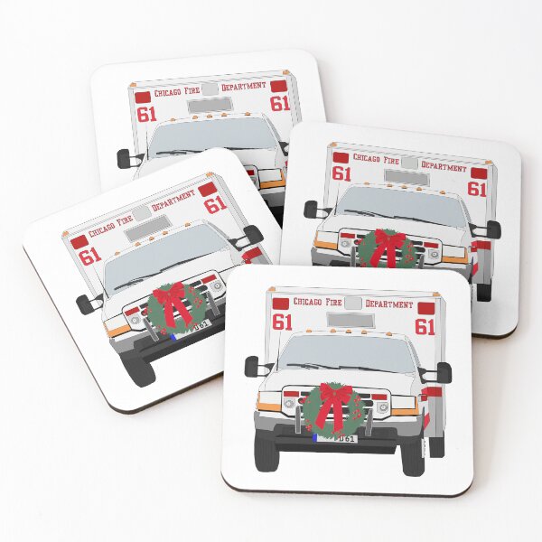 Item preview, Chicago Fire Christmas Ambo 61 designed and sold by erinsartstuffs.