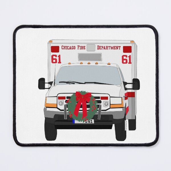 Item preview, Chicago Fire Christmas Ambo 61 designed and sold by erinsartstuffs.