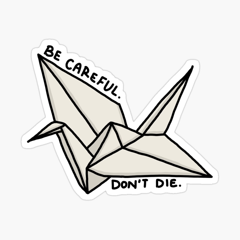 Manacled - Paper Crane and Quote