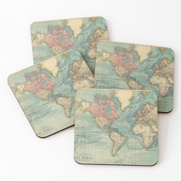 Item preview, vintage world map graphic designed and sold by Jercole.