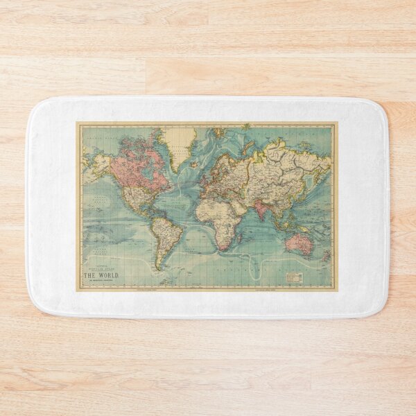 Item preview, vintage world map graphic designed and sold by Jercole.
