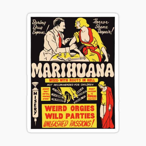 Weed avec des racines en enfer Sticker