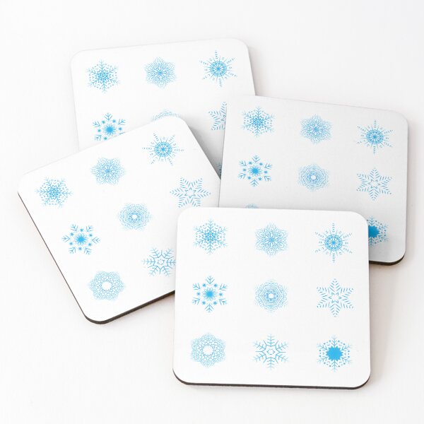 Item preview, Snowflakes - Icy blue - stickers designed and sold by WietskeWelten.