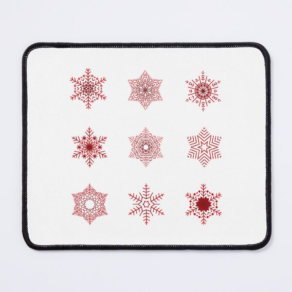 Item preview, Snowflakes - Christmas red - stickers designed and sold by WietskeWelten.