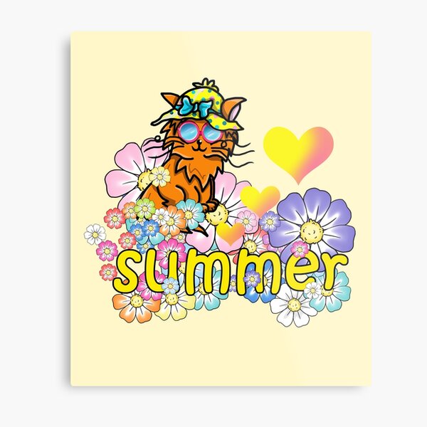 Item preview, ginger cat summer designed and sold by BeingNow.