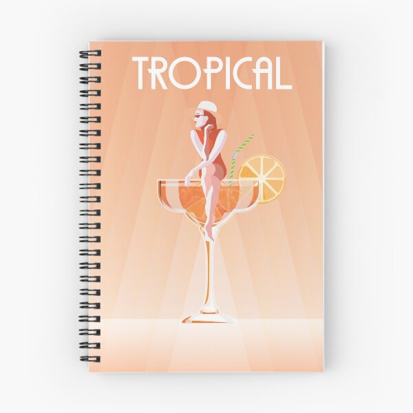 Aperçu de l'œuvre Affiche de boisson tropicale cocktail orage potable créée et vendue par Arctic frame studio.