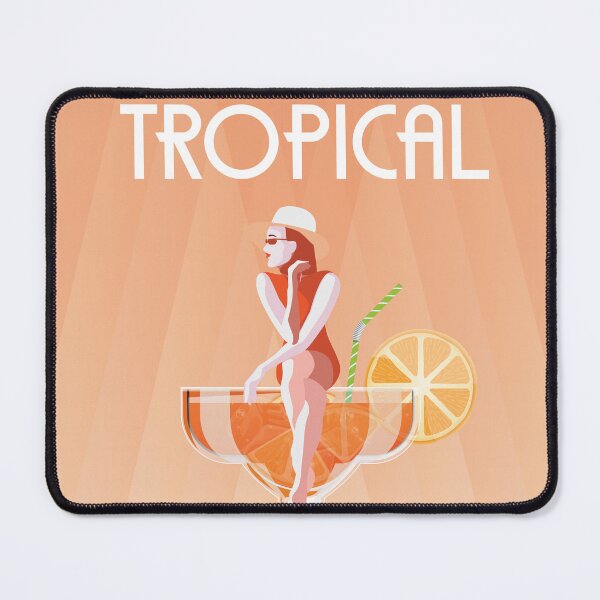 Item preview, Cocktail tropical drink poster orage drinking designed and sold by Arctic frame studio.