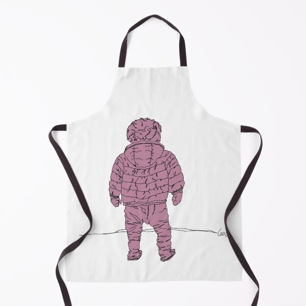 Item preview, Child in down jacket (pink, black outlines) designed and sold by MentaLee.
