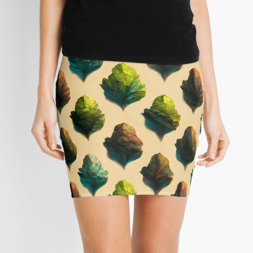 Crystal Leaves Mini Skirt