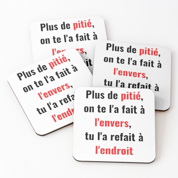 Aperçu de l'œuvre Plus De Pitié On te L'a Fait A L'envers Tu L'a Refait A L'Endroit créée et vendue par printory.