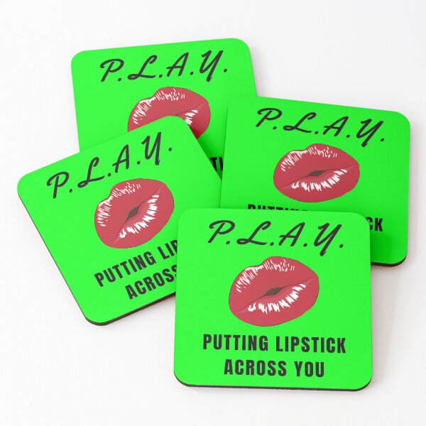 Item preview, Alluring Romantic Kissing Lips Acronym For PLAY | Putting Lipstick Across You (Green) | Acronym designed and sold by ACRONYMSONLY.