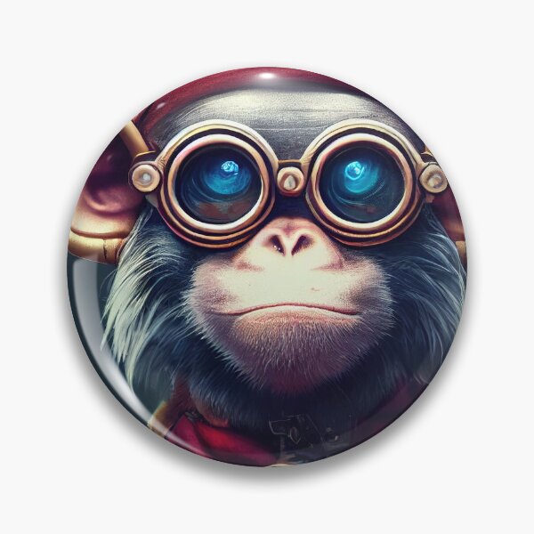 Item preview, Cyberpunk monkey pirate designed and sold by MimozaStudio.