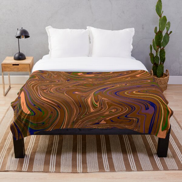 Item preview, Liquid Swirl Autumn Brown Orange Marble Fluid Abstract  designed and sold by AbstractGlories.