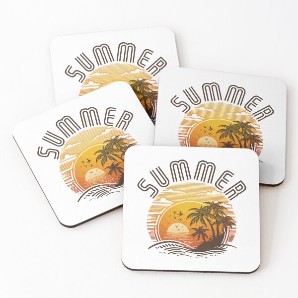 Item preview, Summer Sunset Palm Tree Beach Ocean Artistic Paradise designed and sold by vectrus.