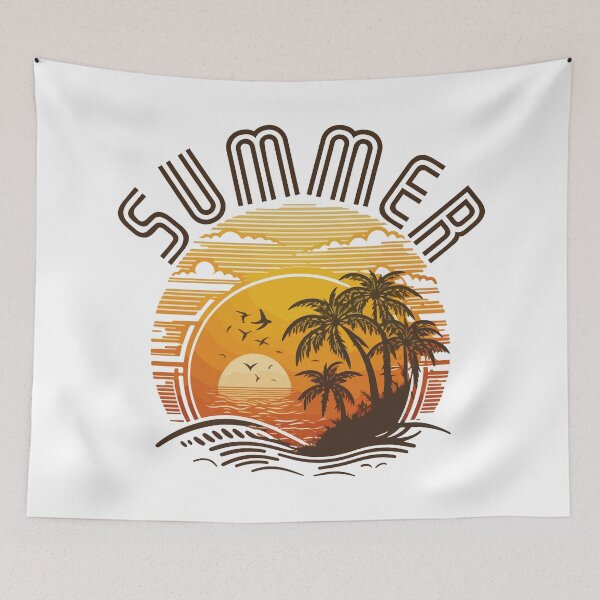 Item preview, Summer Sunset Palm Tree Beach Ocean Artistic Paradise designed and sold by vectrus.