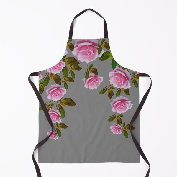 Item preview, PINK GARDEN ROSE TRAILING LEAVES DESIGN GREY ART designed and sold by sharlesart.