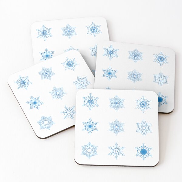 Item preview, Snowflakes - Winter blue - stickers designed and sold by WietskeWelten.