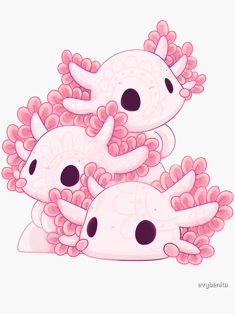 Axolotl Sticker / Kawaii Axolotl Sticker / Chibi Axolotl Sticker