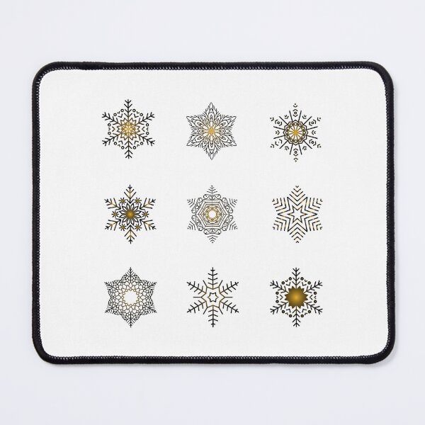 Item preview, Snowflakes - Golden black- stickers designed and sold by WietskeWelten.