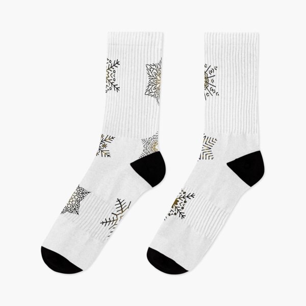 Item preview, Snowflakes - Golden black- stickers designed and sold by WietskeWelten.