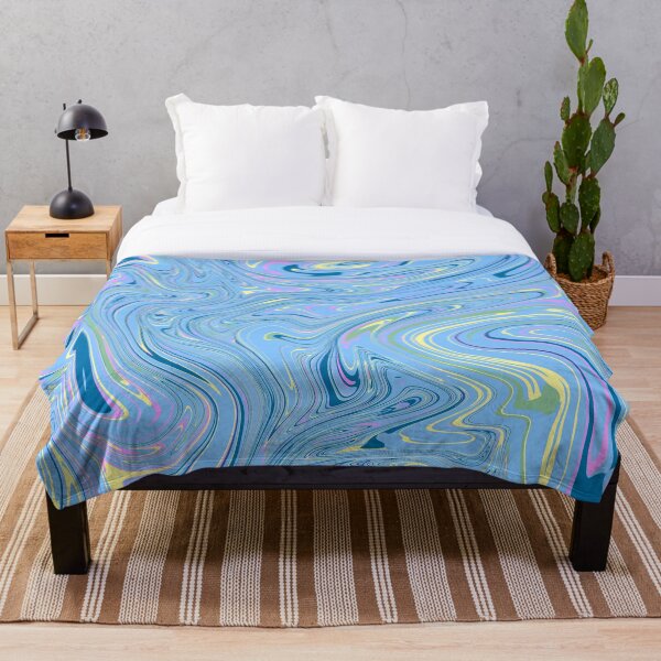 Item preview, Sky Pastel Blue Fluid Liquify Wavy Marble Abstract Pattern designed and sold by AbstractGlories.