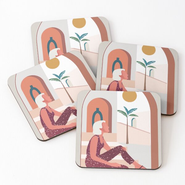 Item preview, Boho chic style woman girl palms tree, designed and sold by Arctic frame studio.