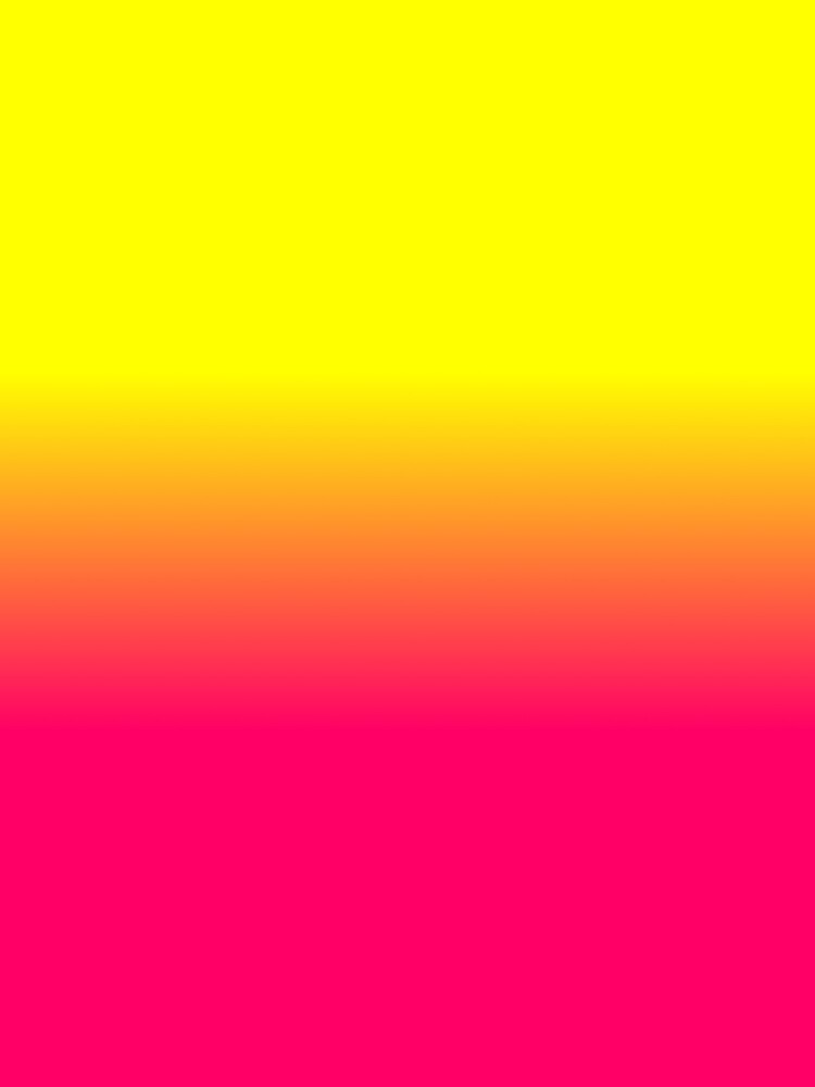 "Neon Pink and Neon Yellow Ombré Shade Color Fade" Tshirt by podartist
