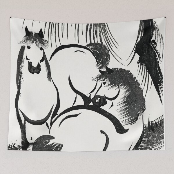 Item preview, Ryūka no Uma (1804-1818) Ilustración del caballo japonés de Katsukawa Shunsen designed and sold by BossyCatHome.