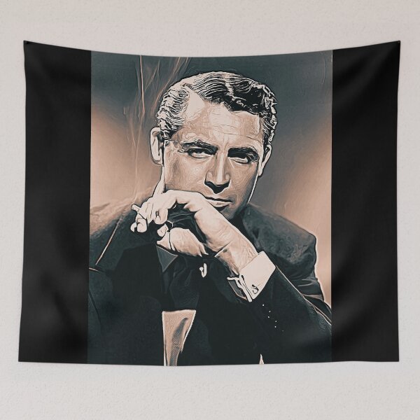 Item preview, Cary Grant Art - vintage painting - D61 designed and sold by DecoVintage.