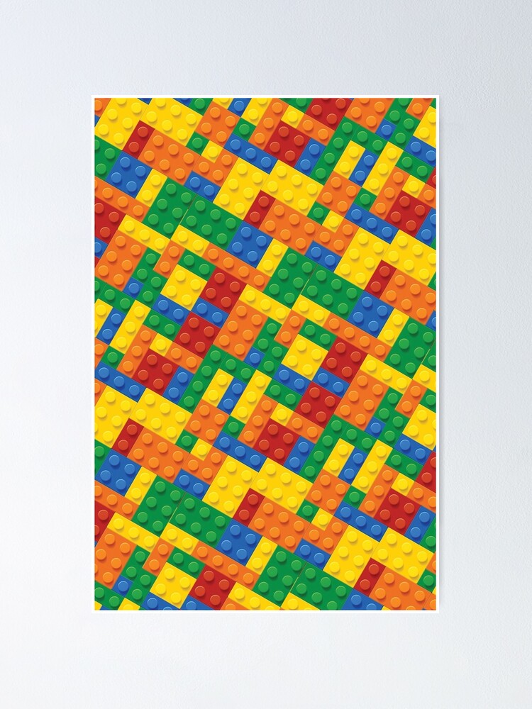 Bricks Blocks Toys Diagonal Poster for Sale by Pavnud