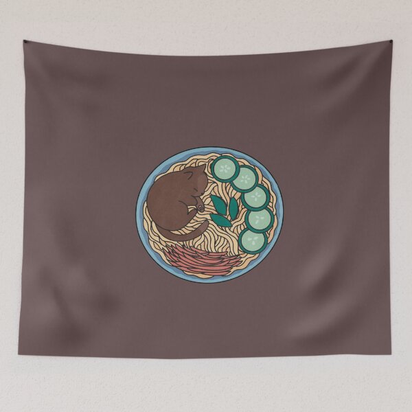 Item preview, cat sleeping at spaghetti designed and sold by patrickelih.