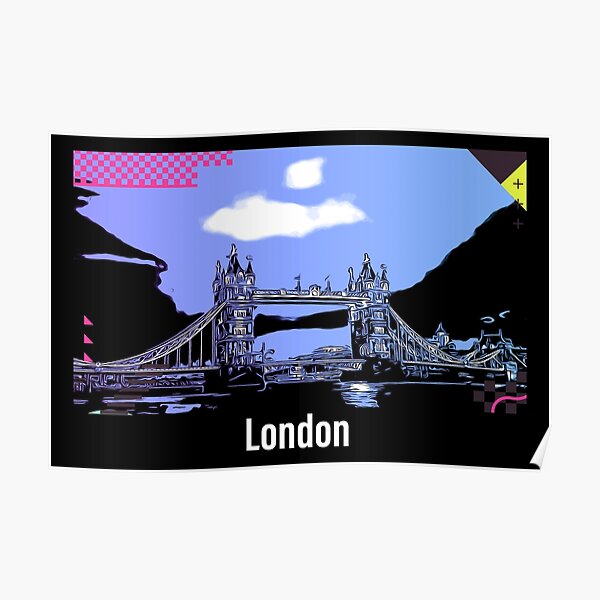"Beautiful London Bridge cartoon drawing like" Poster for Sale by n-l ...