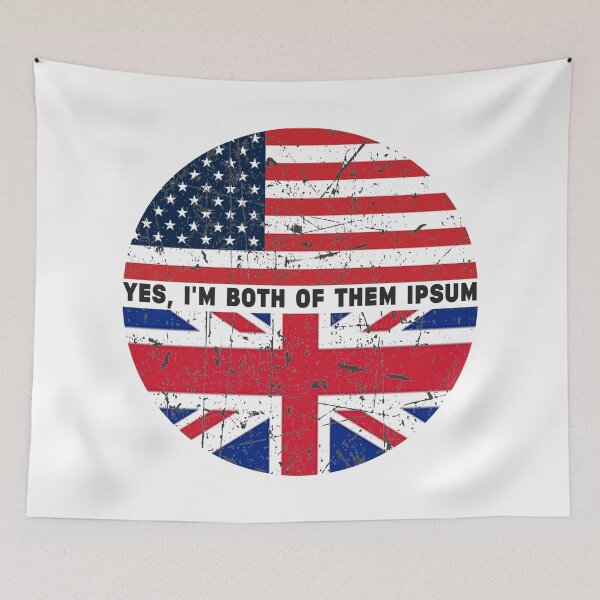 Item preview, Yes,I'm Both of Them - Half American Half British USA Flag United Kingdom Heritage designed and sold by Stixdesigns.