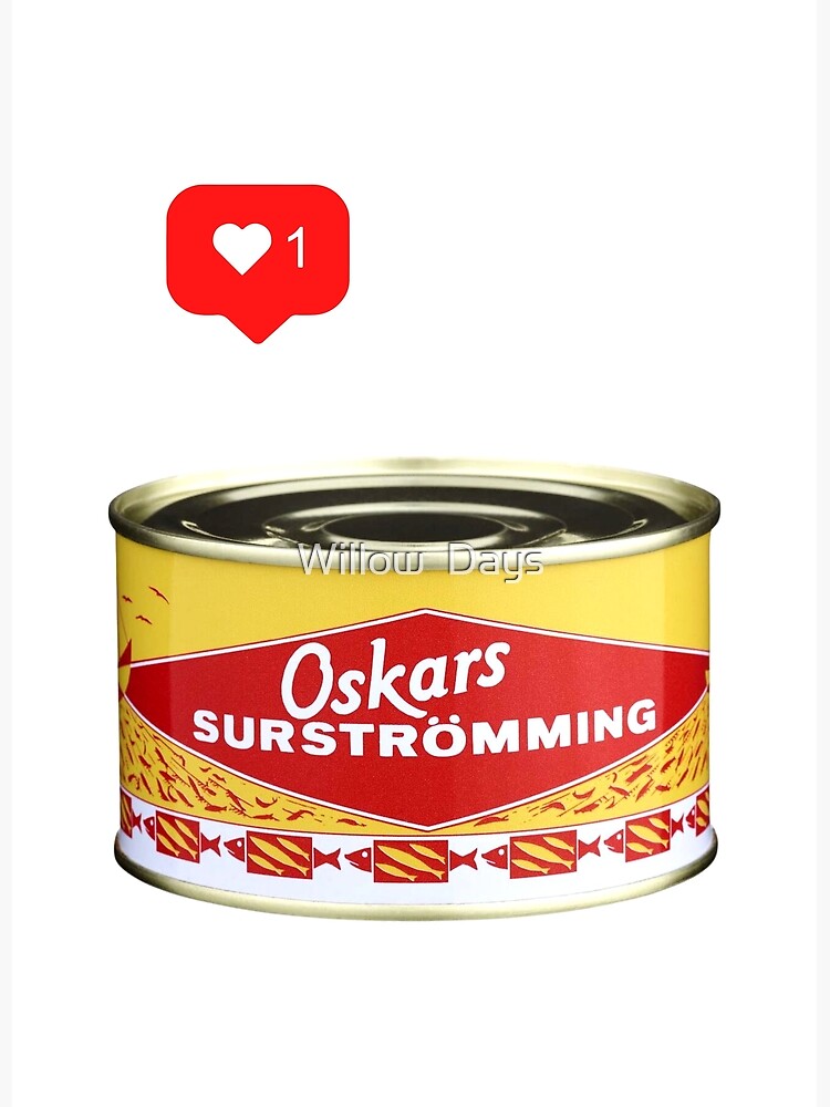 Discover Surströmming Lover, Fermented Fish, Rotten Fish, Swedish Food, Willow Days Premium Matte Vertical Poster