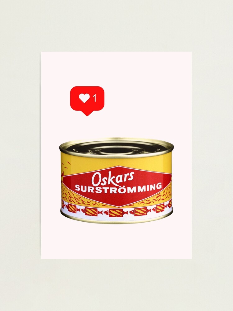 Lámina fotográfica for Sale con la obra «Amante del surströmming, pescado  fermentado, pescado podrido, comida sueca, días del sauce» de Willow Days