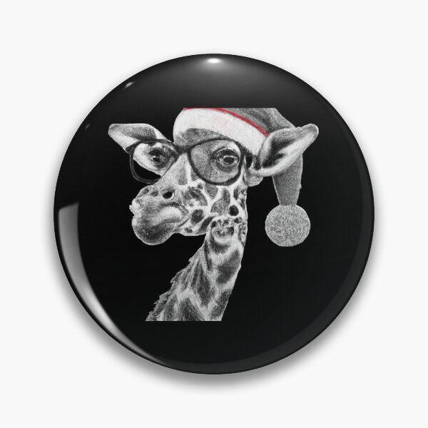 Item preview,  Giraffe Logo - Christmas Giraffe - Giraffe Silhouette - Giraffe With Christmas Hat And Glasses designed and sold by ImagesDesigns.