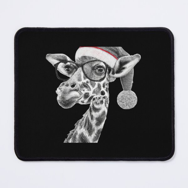 Item preview, Giraffe Logo - Christmas Giraffe - Giraffe Silhouette - Giraffe With Christmas Hat And Glasses designed and sold by ImagesDesigns.