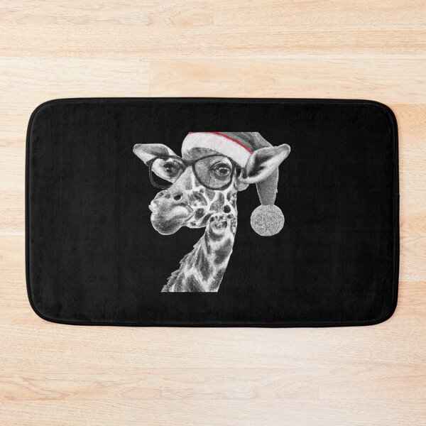 Item preview,  Giraffe Logo - Christmas Giraffe - Giraffe Silhouette - Giraffe With Christmas Hat And Glasses designed and sold by ImagesDesigns.