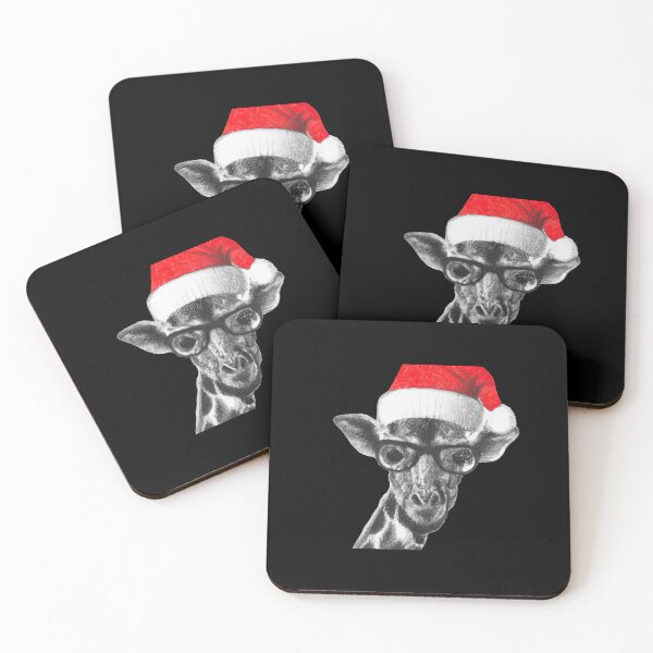 Item preview,   Giraffe Logo - Christmas Giraffe - Giraffe Silhouette - Giraffe With Christmas Hat And Glasses designed and sold by ImagesDesigns.