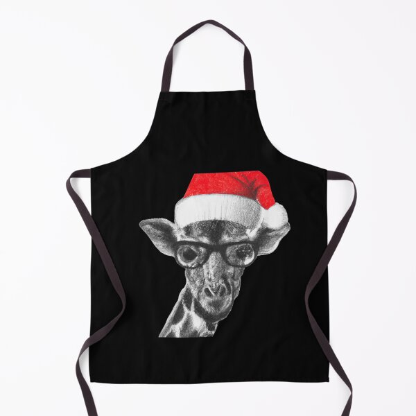 Item preview, Giraffe Logo - Christmas Giraffe - Giraffe Silhouette - Giraffe With Christmas Hat And Glasses designed and sold by ImagesDesigns.