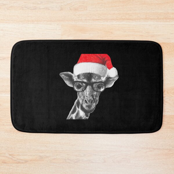 Item preview,   Giraffe Logo - Christmas Giraffe - Giraffe Silhouette - Giraffe With Christmas Hat And Glasses designed and sold by ImagesDesigns.