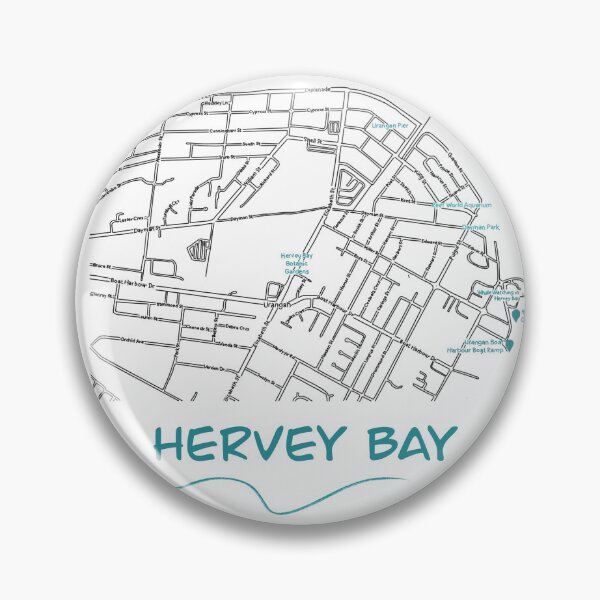 Item preview, Hervey Bay map designed and sold by Naked Drop.