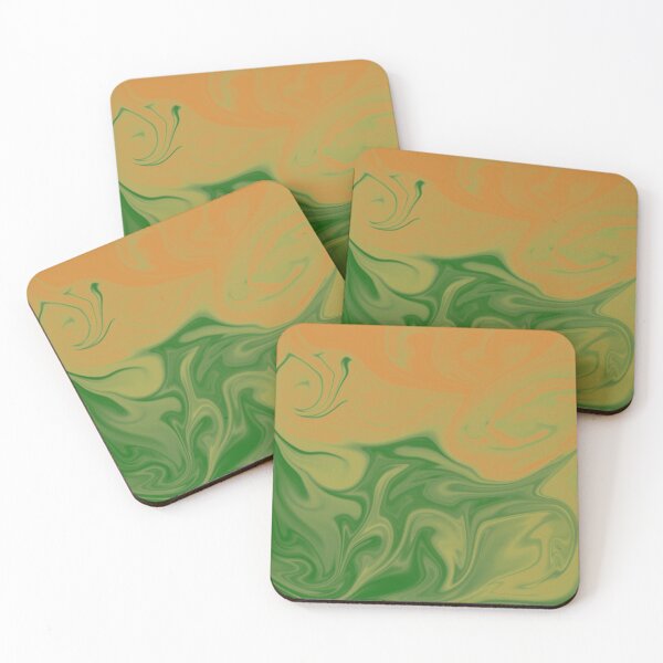 Item preview, Peach Green Yellow  Liquid Art. Liquid Marble. Abstract Design. designed and sold by Jason123za.