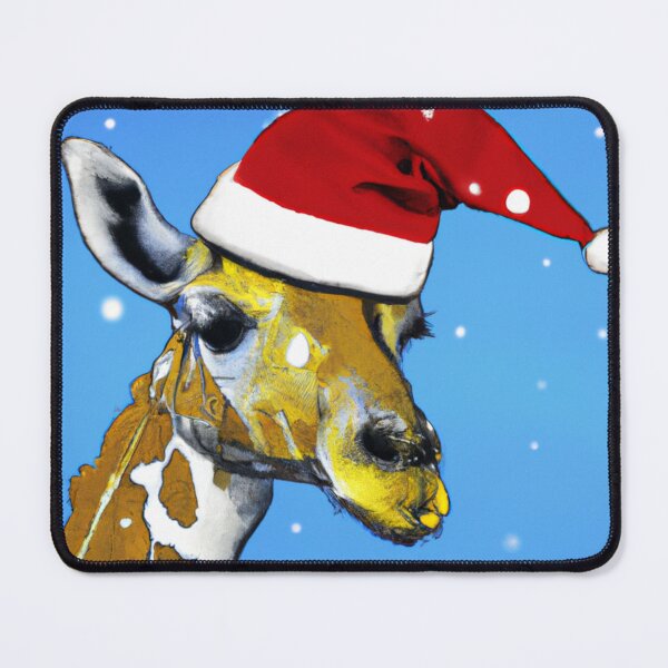 Item preview, Giraffe Logo - Christmas Giraffe - Giraffe Silhouette - Giraffe With Christmas Hat And Glasses designed and sold by ImagesDesigns.